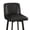 Black-Faux Leather, variant on MultiHaven 29" Swivel Bar Stools Set of 2,Square Back&Metal Legs,Fabric Counter Height Chairs for Kitchen Island,Bar,Cafe-Black Grey