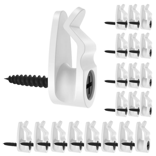 Ganchos para colgar luces en forma de cadena GEZIDEA, blancos, paquete de 50