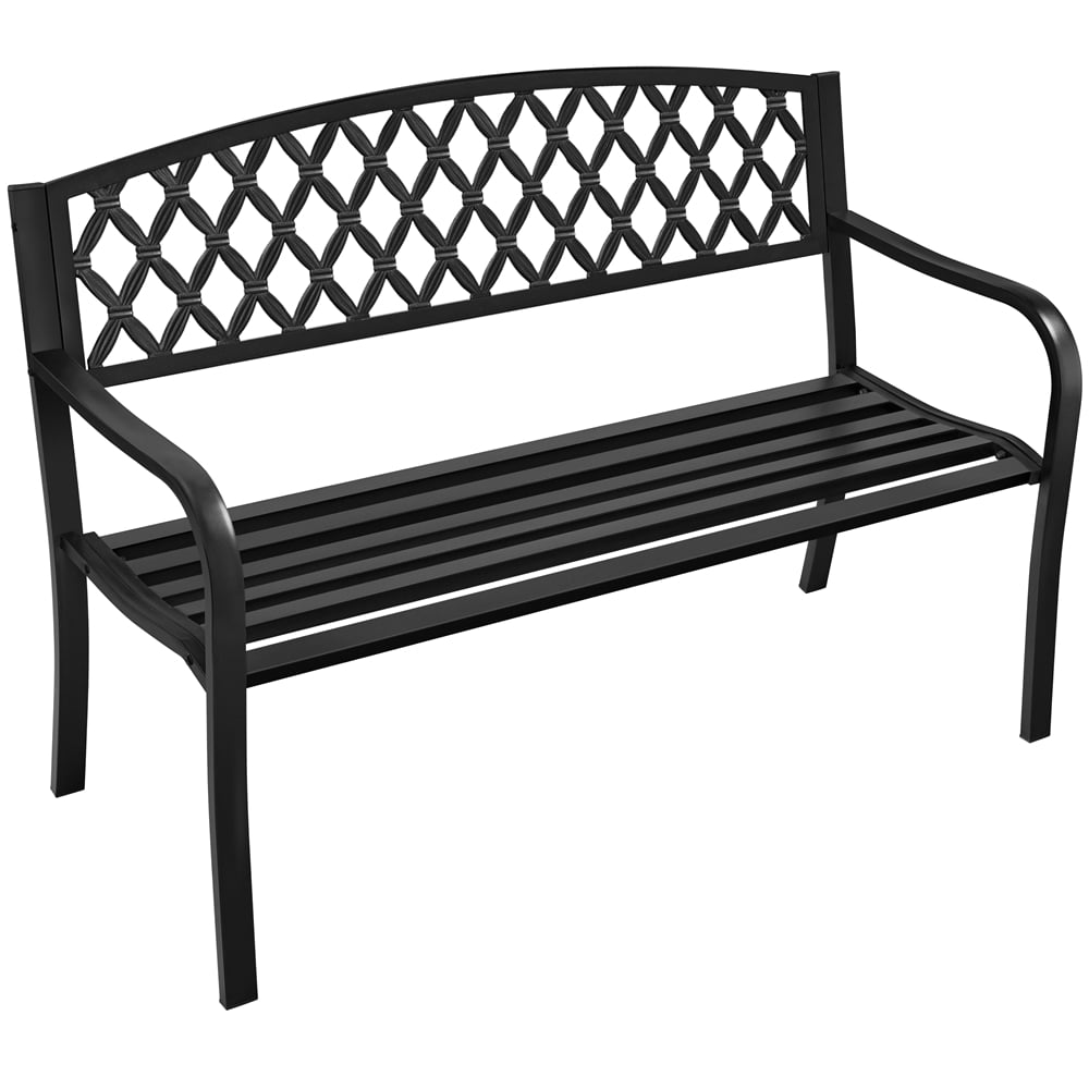 front porch bench black