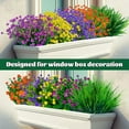thumbnail image 3 of 20 Bundles Artificial Flowers for Outdoor UV Resistant Fake Plants, Faux Flowers for Indoor Outside Plastic Greenery Shrubs for Garden Porch Window Box Home Farmhouse Décor (Mix Colors) A, 3 of 4