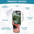thumbnail image 2 of Yayeee 40oz Stainless Steel Tumbler with Straw and Handle Double-Wall Insulated Travel Water Bottle, Pink Sleeping Cat, 2 of 8