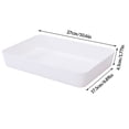 thumbnail image 3 of Caja de almacenamiento Rectangular de plástico Cajón de escritorio Estuche de cosméticos Organizador de papelería Contenedor de calcetines Almacenamiento y organización del hogar Blanco L Bewildely HA003019-03, 3 of 6