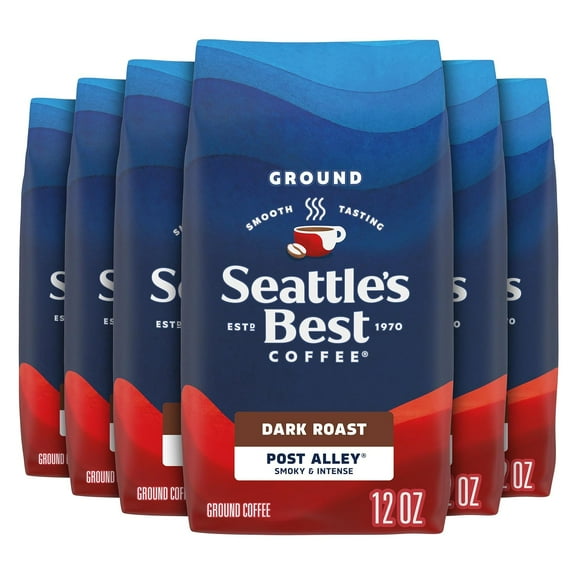 Post Alley Blend Dark Roast Ground Coffee | 12 Ounce Bags (Pack of 6)