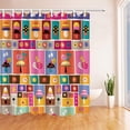 thumbnail image 1 of RYLABLUE Rideau de Bain en Polyester pour Enfants Dessin Animé Snail Allongé sur un Champignon Casse-Tête, Rideau de Douche de Salle de Bain 66x72 Pouces, 1 of 1