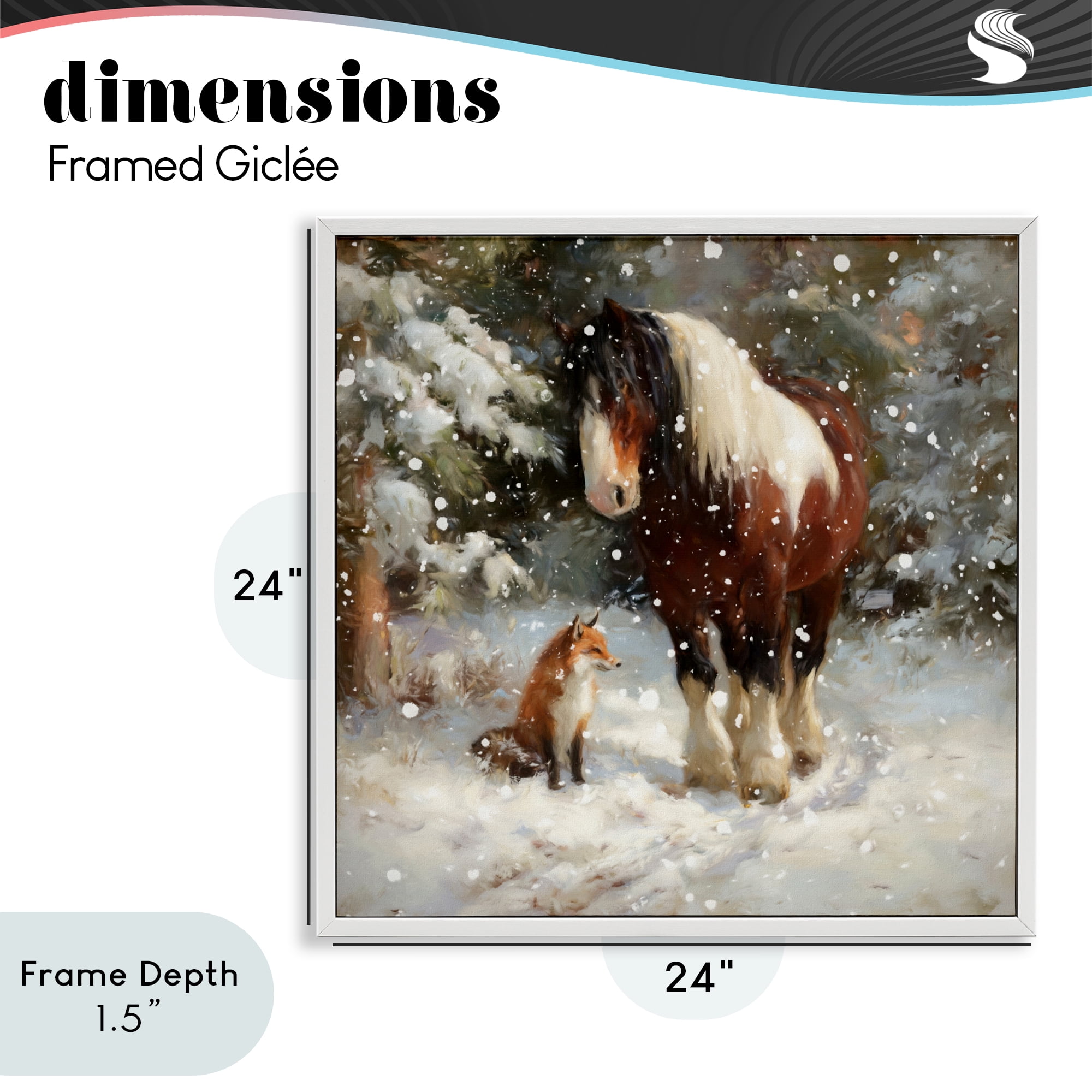 Stupell Industries The Horse & The Fox White Framed Giclee Art, design by Tina LeCour