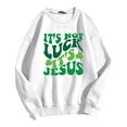 thumbnail image 3 of Women's Trendy Pullover Hoodie Letter Print Round Neck Top For Fall & Winter Jackets Women Half Zip Pullover Women Hoodies Women Athletic Colla Sweatshirt Light Steel Sweatshirt Easy Fall Outfits, 3 of 4