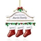 thumbnail image 2 of witfox Adornos navideños familiares personalizados 2023 - Adornos navideños personalizados Familia de 3, Calcetín con nombre personalizado Adornos navideños Regalos navideños personalizados para miemb, 2 of 4