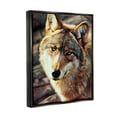 thumbnail image 3 of Stupell Wolf Gazing Wildlife Animal Portrait Animals & Insects Painting Black Floater Framed Art Print Wall Art, 3 of 6
