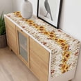 thumbnail image 2 of Rural Autumn Vintage Leaves Sunflower Table Runner-72 Inch Long Farmhouse Floral Table Runners Linen Burlap Tablerunner for Kitchen Dining Room Holiday Party, 2 of 9