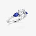 thumbnail image 2 of Ariana Jewel Three Stone Engagement Wedding Birthstone Ring for Women - 1.5 Ct Cushion Cut Lab-Created Diamond - 14K White Gold Plated - Perfect Gift for Engagements, Anniversaries, or Birthdays, 2 of 2