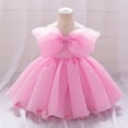 thumbnail image 3 of HUANBAI Girls Party Dress Elegant Embroidered Tutu Gown For Birthday Performance Flower Girl Formal Attire Girls Dress Sweet 9-12 Months, 3 of 9