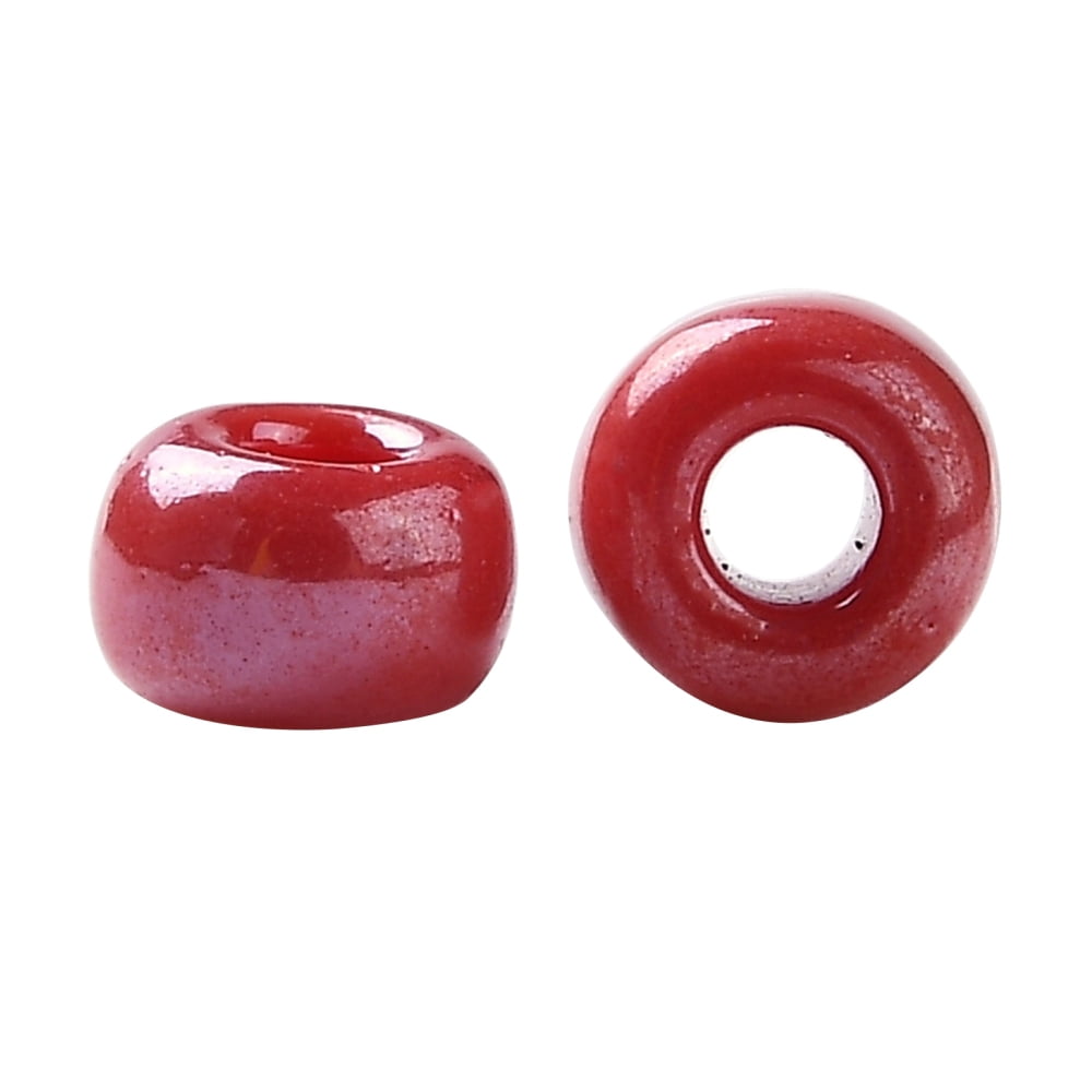 1box 375G 15 colors Glass Seed Beads Opaque colors Lustered Round Mixed color 6/0 4~5x2.5~4.5mm Hole: 1.2~1.5mm 25g/color