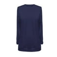 thumbnail image 4 of Women's Long Sleeve T-Shirt WCJM Women's Casual Long Sleeve Tee Basic Wardrobe Top Women Blending Shirts, 4 of 4