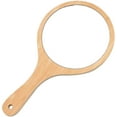 thumbnail image 1 of Salon Hairdressing Hand Mirror Circular Hand Mirror With Wooden Handle Wooden Round Hand Mirror Salon Round Wooden Mirror Make Up Mirror For Make Up Hair Cutting Shaving Salon Face Care, 1 of 7