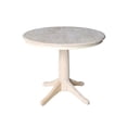 thumbnail image 3 of 36" Round Pedestal Dining Table with 2 Cafe Chairs - Unfinished - 3 Piece Set, 3 of 10