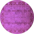 thumbnail image 1 of Ahgly Company Indoor Round Oriental Purple Industrial Area Rugs, 3' Round, 1 of 4
