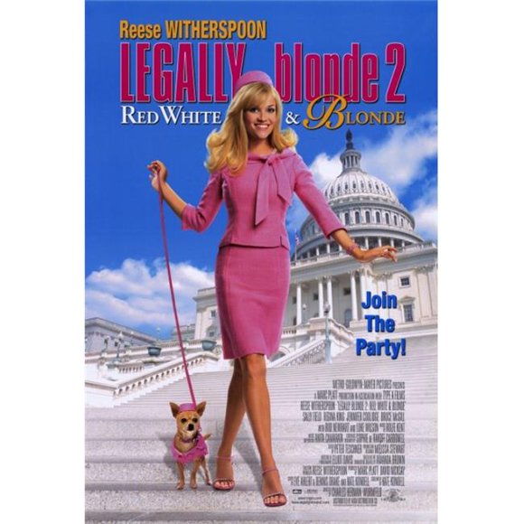 Pop Culture Graphics MOVIF9377 Legally Blonde 2 - Affiche de Film Rouge Blanc & Blonde, 27 x 40