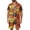 Yellow, variant on Leidass Mens Satin Pajama Set Halloween Print Short Sleeve Button Down Sleepwear Set with Shorts Pockets Loose Fit Loungewear Black L