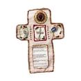 thumbnail image 2 of Santuario de bolsillo con cruz incluido el adorno Inside Novely Family Regalo Familia de arte liviano Oración Oración de bolsillo Oración Santuario Rojo, 2 of 8