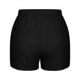 thumbnail image 3 of Abcnature Plus Size Shorts, Womens Athletic Shorts, Women Casual Summer Elastic Waist Sports Loose Solid Short, Comfy Beach Shorts, Yoga Pants, Cycling Sport Shorts Black XL, 3 of 4