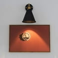 thumbnail image 6 of FSLiving Industrial Antique Style Easy Installation Low-Voltage Safe Led Remote Control Battery Run Cordless Black Vintage Retro Adjustable Angle Wall Sconce Fixture for Reading Dorm - Set of Two, 6 of 8