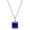 Blue Sapphire, variant on Women's Garnet Sterling Silver Necklace