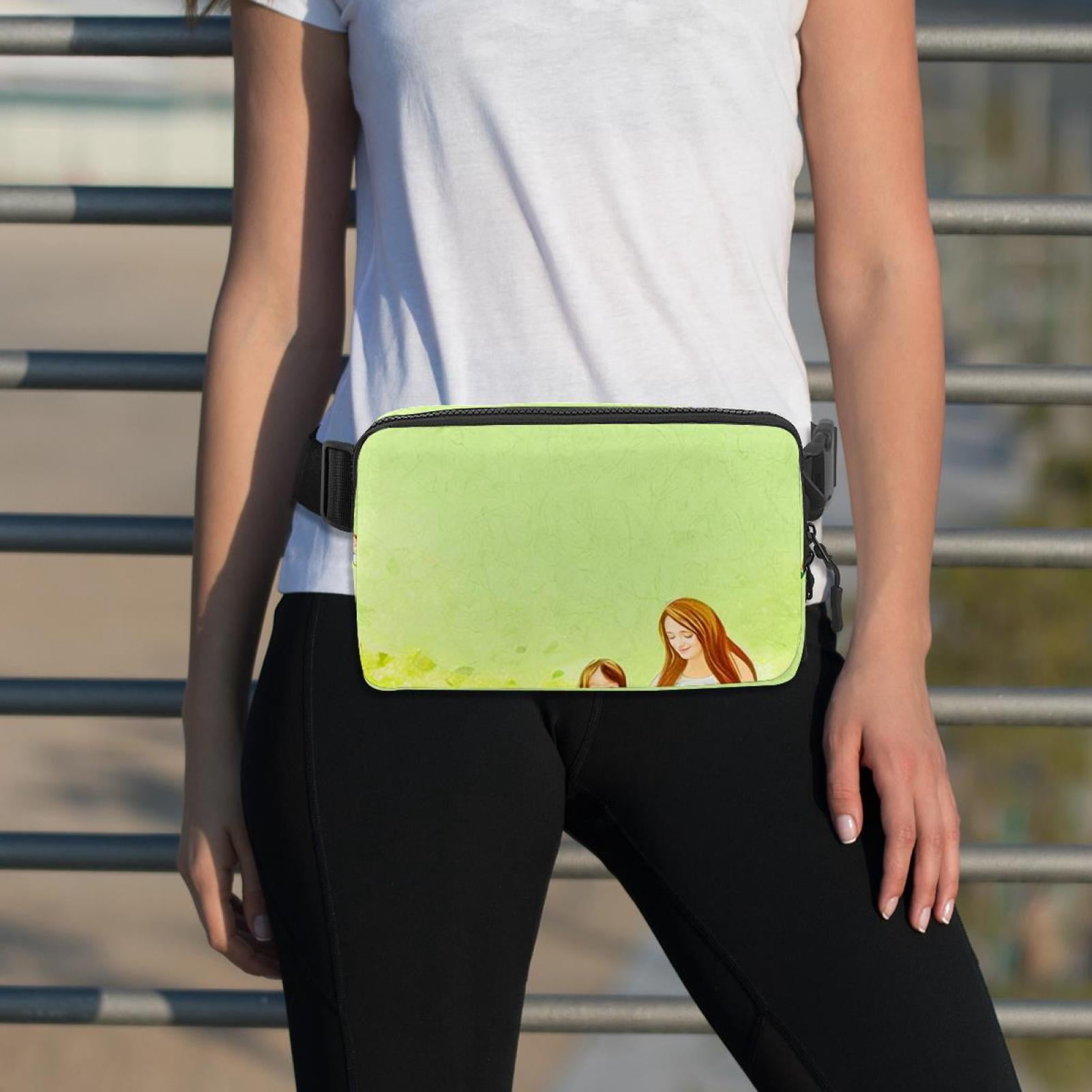 Mother's Day Adjustable Lightweight Unisex Waist Bag Running Belt with Extension Strap Money Belt Holder