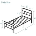 thumbnail image 2 of Lutown-Teen 14 inch Twin Bed Frame with Headboard and Footboard, Twin Metal Bed Frame with Steel Slat Support, No Box Spring Needed, Easy Assembly, Black, 2 of 5