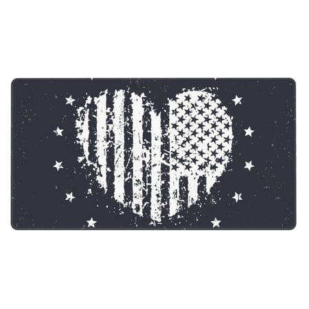 ZICANCN Gaming Mouse Pad, Abstract Patriotic Hearts Large Mouse Mat Desk Pad, Keyboard Mouse Mat, 15.8x29.5 inch