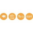 thumbnail image 2 of Darling Souvenir Candy 190 Pcs Graduation Theme Stickers DIY Chocolate Labels-Orange, 2 of 2