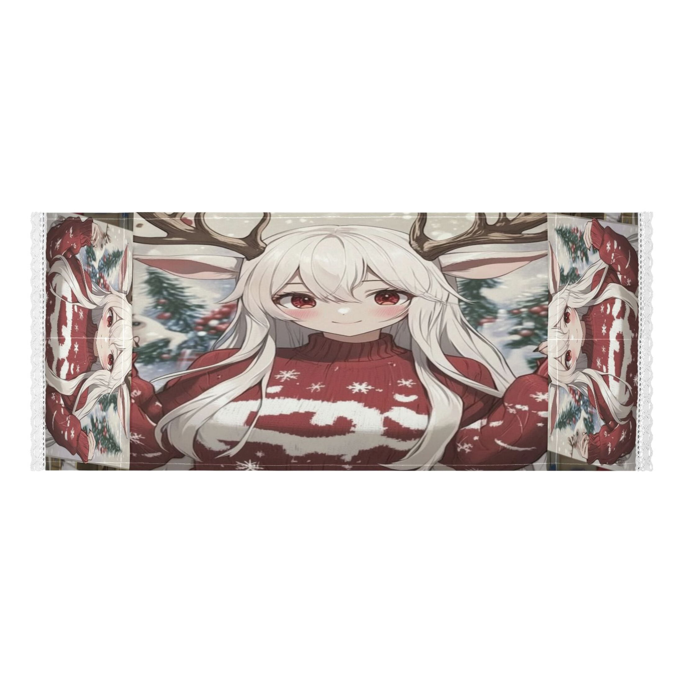 The Antler GirlWasher and Dryer Covers Dust-Proof and Oil Resistant Fridge Cover with 4 Storage Pockets Washing Machine Top Cover for Laundry Kitchen Home 51.2 x 22 In