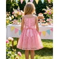 thumbnail image 5 of Girls Dress Pink Floral Lace Sleeveless Casual Daily Party Summer Picnic Vacation 10 Years, 5 of 7