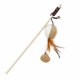 thumbnail image 1 of Gato de dibujos animados Teaser juguetes pluma varilla de madera ratón juguete con Mini campana Cat Catcher Teaser palo de madera gato interactivo para ShuxiuWang  8390614768499, 1 of 1