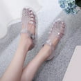 thumbnail image 6 of Women Jelly Mesh Ballet Sandals Low Heel On Comfortable Beach Shoes For Adult Summer Clear Hollow Ballerina, 6 of 7