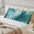 thumbnail image 4 of Teal Mountain Body Pillow Covers 20"x60", Misty Forest Nature Woodland Pine Tree Landscape Soft Brushed Microfiber Breathable Throw Pillow Covers, Pillowcase with Zipper for Couch Sofa Bedroom, 4 of 9