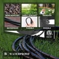 thumbnail image 4 of PLUGTUL 25 FT Outdoor Extension Cord, 16 Gauge 3 Prong Extension Cord Black, Indoor Outdoor Use, SJTW, ETL Listed, 4 of 9
