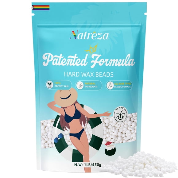 Perlas de cera depilatoria Natreza 450 g sin fragancia para piel sensible