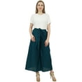 thumbnail image 5 of Phagun Solid Blue Self Tie Waist Casual Wear Ladies Fisherman Harem Pants-XL, 5 of 6