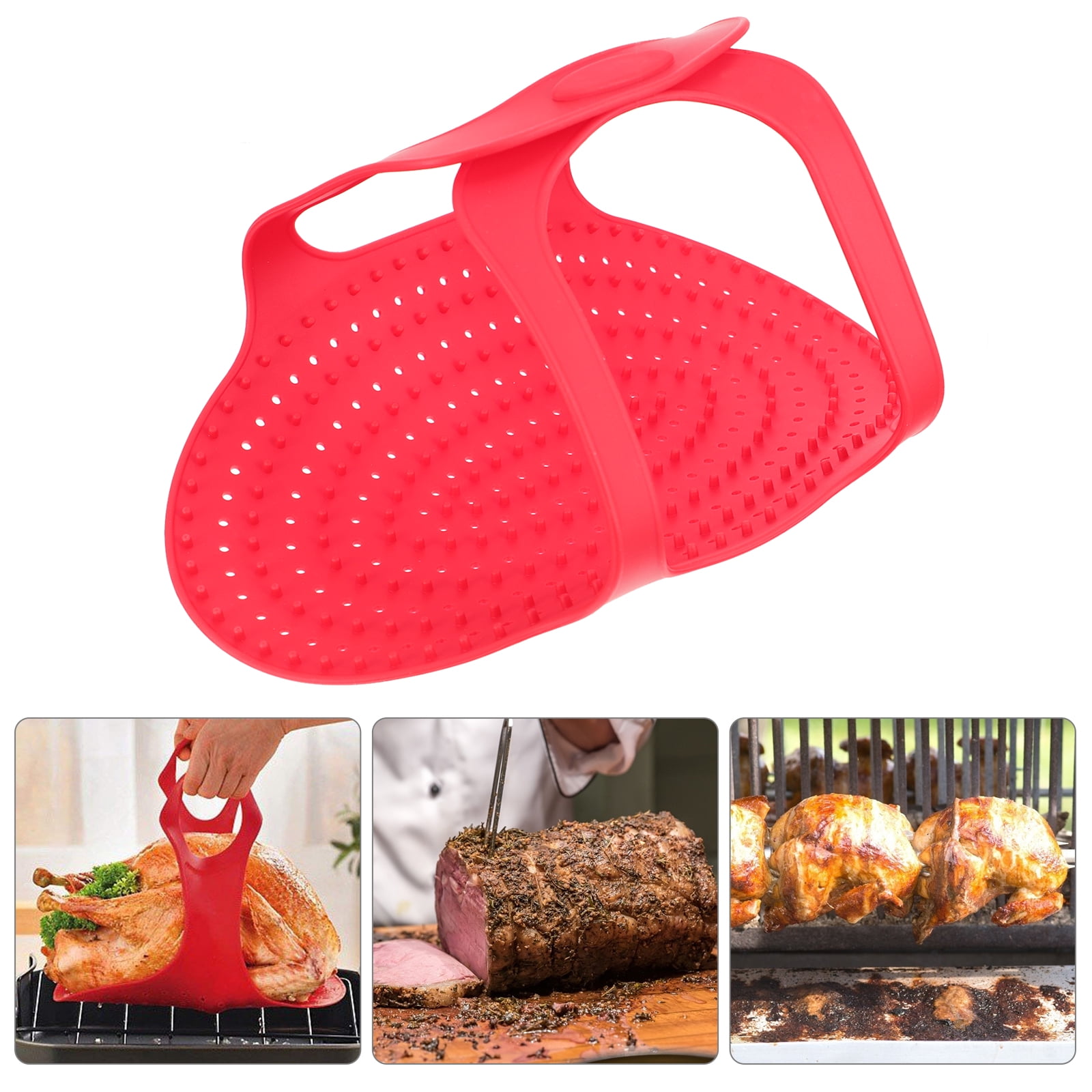 Homemaxs Pressure Cooker Sling Silicone Bakeware Sling Foldable Turkey Roasting Basket Other