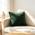 thumbnail image 4 of Zynviq Decorative Pillow Covers Green 18x18inch Couch Pillow Covers Solid Color Polyester with Zipper Square, 4 of 6