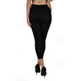 thumbnail image 3 of Vivian's Fashions Capri Leggings - Front Slashed, Junior Size (Black, Medium), 3 of 4