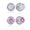 White and Pink, variant on 925 Sterling Silver White Topaz Stud Earrings with Jackets for Women (3.00 Cttw, Gemstone November Birthstone, Round 7MM)