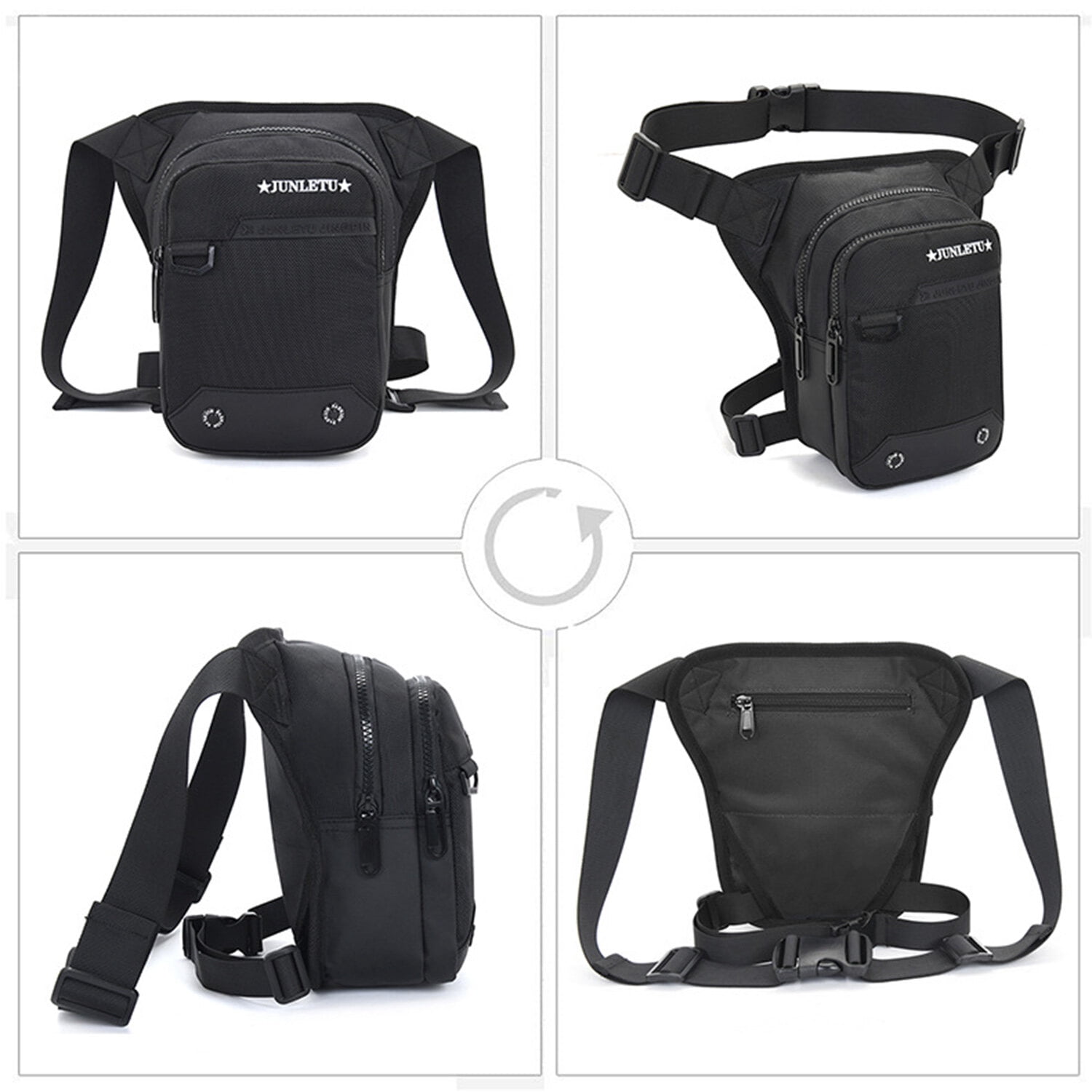 KAWELL Mens Waist Bag Fanny Pack Drop Leg Bag Thigh Bag Pouch Tactical Motorcycle Riding Waterproof Outdoor Sport