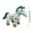 thumbnail image 3 of Plush Horse Stuffed Animal - 8 Inch Short Plush Toy In Mint Green, Soft Huggable Design With Decorative Patterns, For Teens Teenagers S, Perfect For Bedroom Decor, Playtime,, 3 of 6
