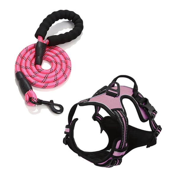 Arnés acolchado antitirones para perros con diseño de paso y correas ajustables para perros de todos los tamaños.