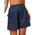 thumbnail image 2 of Lovito Casual Plain Pocket Frill Shorts, 2 of 5