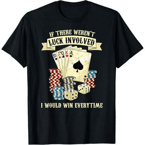 black Shirt Poker Texas Hold'Em - Gambling Casino Gambler Poker T-Shirt