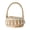 A, variant on Eqslft Handwoven Wicker Flower Girl Basket with Tassel Lace, Natural Rattan Storage Basket with Handle, Boho Style Decorative Basket for Wedding, Easter, Picnic, Home Decor(Large)