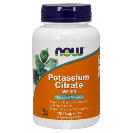 Now Foods - Potassium Citrate Essential Mineral 99 mg. - 180 Capsules, Pack of