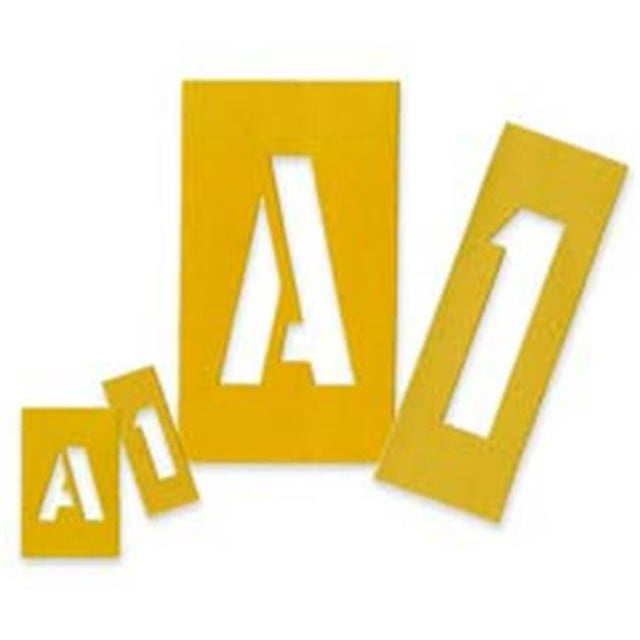 Painting Stencil Numbers-Letters- 1in.- Yellow